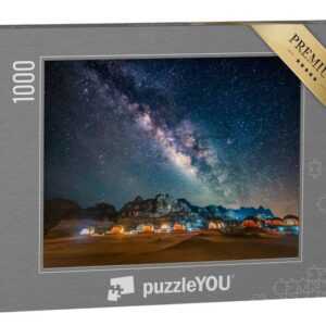 puzzleYOU Puzzle Milchstraße über der roten Wüste in Jordanien, 1000 Puzzleteile, puzzleYOU-Kollektionen Naher Osten