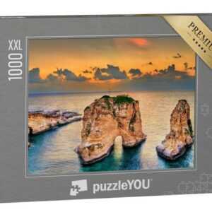 puzzleYOU Puzzle Raouche oder Pigeons Rocks, Beirut, Libanon, 1000 Puzzleteile, puzzleYOU-Kollektionen Naher Osten