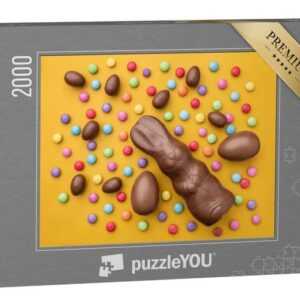 puzzleYOU Puzzle Schokoladenhasen, Eier und Süßigkeiten zu Ostern, 2000 Puzzleteile, puzzleYOU-Kollektionen Festtage