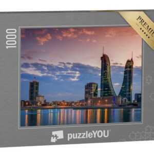 puzzleYOU Puzzle Skyline von Bahrain mit abendlichem Licht, 1000 Puzzleteile, puzzleYOU-Kollektionen Naher Osten