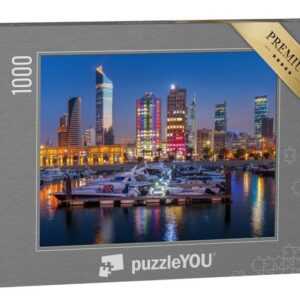 puzzleYOU Puzzle Skyline von Kuwait-Stadt am Abend, 1000 Puzzleteile, puzzleYOU-Kollektionen Naher Osten