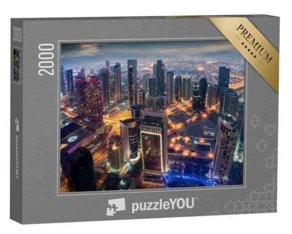 puzzleYOU Puzzle Stadtzentrum von Doha, Katar, 2000 Puzzleteile, puzzleYOU-Kollektionen Naher Osten