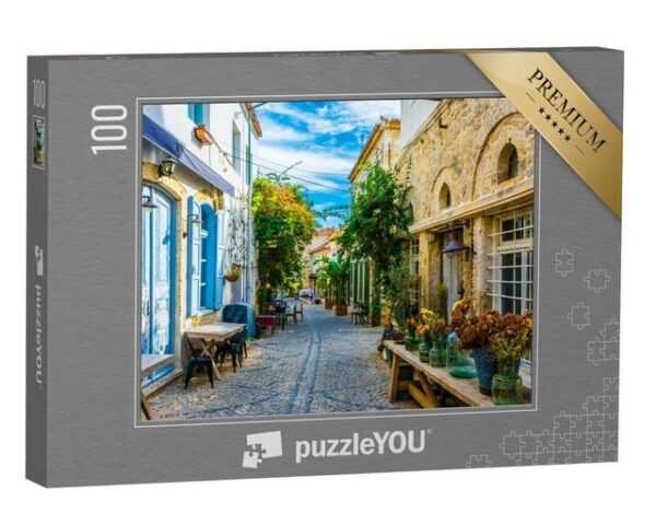 puzzleYOU Puzzle Straßenansicht der Stadt Alacati, Türkei, 100 Puzzleteile, puzzleYOU-Kollektionen Naher Osten