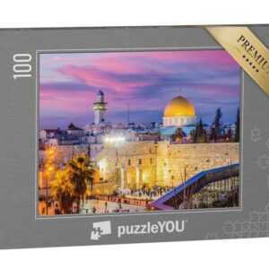 puzzleYOU Puzzle Westmauer mit Felsendom, Jerusalem, Isreal, 100 Puzzleteile, puzzleYOU-Kollektionen Christentum, Naher Osten