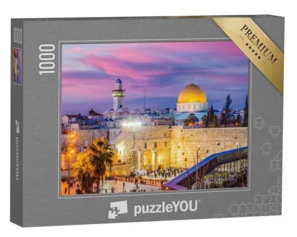 puzzleYOU Puzzle Westmauer mit Felsendom, Jerusalem, Isreal, 1000 Puzzleteile, puzzleYOU-Kollektionen Christentum, Naher Osten