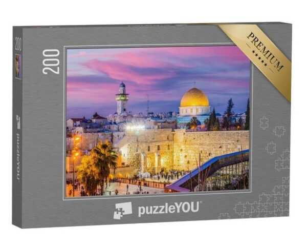 puzzleYOU Puzzle Westmauer mit Felsendom, Jerusalem, Isreal, 200 Puzzleteile, puzzleYOU-Kollektionen Christentum, Naher Osten