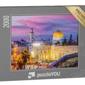 puzzleYOU Puzzle Westmauer mit Felsendom, Jerusalem, Isreal, 2000 Puzzleteile, puzzleYOU-Kollektionen Christentum, Naher Osten