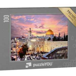 puzzleYOU Puzzle Westmauer mit Tempelberg, Jerusalem, Israel, 100 Puzzleteile, puzzleYOU-Kollektionen Tempel, Jerusalem, Naher Osten, Christentum