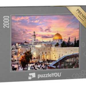 puzzleYOU Puzzle Westmauer mit Tempelberg, Jerusalem, Israel, 2000 Puzzleteile, puzzleYOU-Kollektionen Tempel, Jerusalem, Naher Osten, Christentum