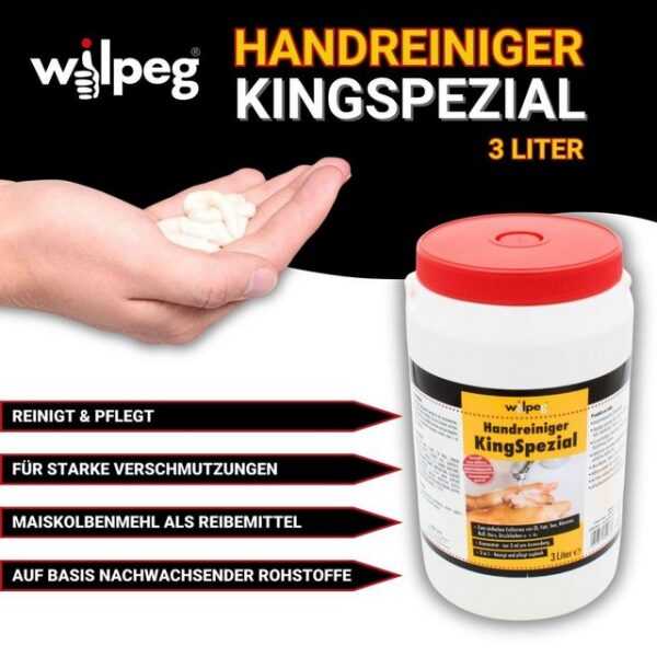 wilpeg® Handcreme "KingSpezial" Handreiniger Seife Waschpaste Handwaschpaste 3L, 6 Stück