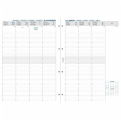 Timer-Einlagen 29 Kalender 1 Woche 2 Seiten senkrecht 2025