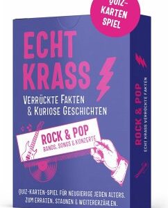 Echt krass verrückte Fakten & kuriose Geschichten - Rock & Pop (Quiz-Karten-Spiel)