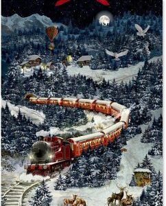 Wandkalender - Weihnachtsexpress in Winterlandschaft