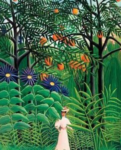 Eurographics 6000-5608 - Frau in einem exotischen Wald von Henri Rousseau