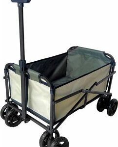 Outdoor active Bollerwagen beige/olivgrün 77x53x92 cm