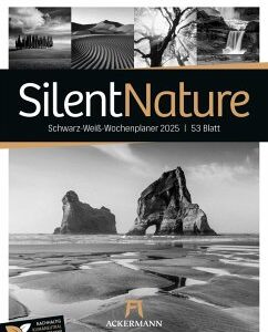 Silent Nature - Schwarz-Weiß-Wochenplaner Kalender 2025