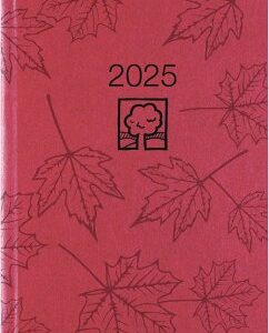 Buchkalender rot 2025 - Bürokalender 14