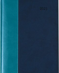 Buchkalender Premium Water türkis-blau 2025 - Büro-Kalender A5 - Cheftimer - 1 Tag 1 Seite - 416 Seiten - Tucson-Einband - Zettler