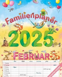 Familienplaner Cartoon 2025 - Bildkalender 23