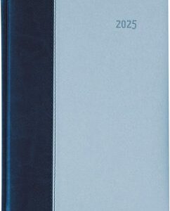 Buchkalender Premium Air blau-azur 2025 - Büro-Kalender A5 - Cheftimer - 1 Tag 1 Seite - 416 Seiten - Tucson-Einband - Zettler