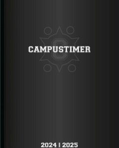 Campustimer Black - A5 Semester-Planer - Studenten-Kalender 2024/2025 - Notiz-Buch - schwarz - Weekly - Alpha Edition