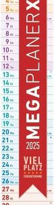 Megaplaner XXL 2025 - Streifen-Kalender 17x85 cm - mit Ferienterminen - viel Platz für Notizen - Wandplaner - Küchenkalender - Alpha Edition