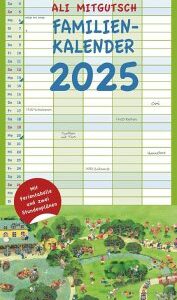 Ali Mitgutsch Familienkalender 2025 - Wandkalender - Familienplaner mit 5 Spalten - Format 22 x 49