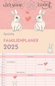 GreenLine Sprüche 2025 Familienplaner -Wandkalender - Familien-Kalender - 22x45