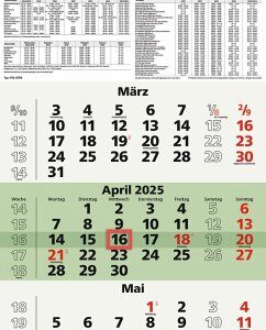 3-Monatskalender Recycling 2025 - 29