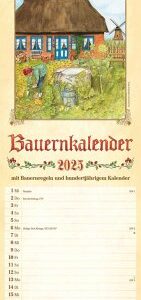 Bauernkalender 2025 - Streifen-Kalender 15x42 cm - mit 100-jährigem Kalender und Bauernregeln - Wandplaner - Küchenkalender - Alpha Edition