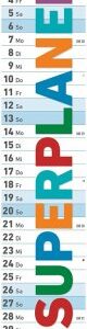 Superplaner 2025 - Streifenkalender 17x85 cm - mit Ringbindung - viel Platz für Notizen - Langplaner - Wandkalender - Küchenkalender - Alpha Edition