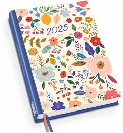 Blumenwiese Taschenkalender 2025 - Blumen-Design - Terminplaner mit Wochenkalendarium - Format 11