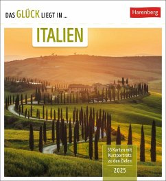 Das Glück liegt in Italien Postkartenkalender 2025 - Wochenkalender mit 53 Postkarten