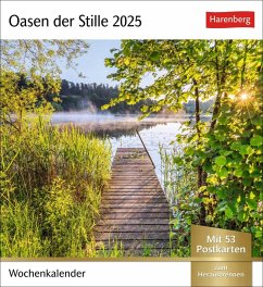 Oasen der Stille Postkartenkalender 2025 - Wochenkalender mit 53 Postkarten