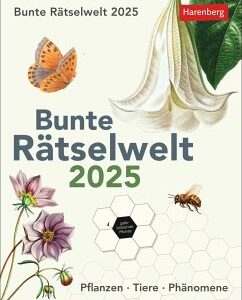 Bunte Rätselwelt Tagesabreißkalender 2025 - Pflanzen