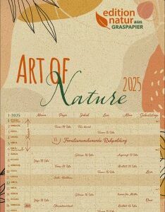 Familienplaner Art of Nature aus Graspapier 2025