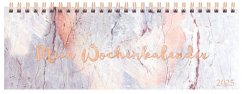 Tischquerkalender Marble 2025