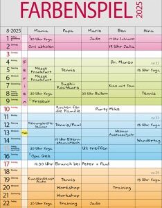 Familienplaner Farbenspiel 2025