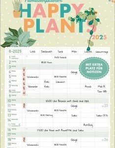 Familienplaner Happy Plants 2025