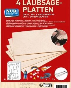 4 Laubsägesperrholzplatten DIN A 4