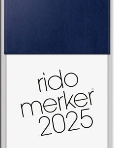 rido/idé 7035003385 Vormerkbuch Modell Merker (2025)  1 Seite = 1 Tag  108 × 201 mm  736 Seiten  Miradur-Einband  dunkelblau