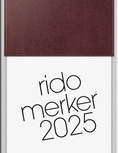 rido/idé 7035003275 Vormerkbuch Modell Merker (2025)  1 Seite = 1 Tag  108 × 201 mm  736 Seiten  Miradur-Einband  dunkelrot