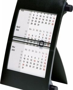 rido/idé 7038000905 3-Monats-Tischkalender (2025)  1 Seite = 3 Monate  90 × 120 mm  schwarz