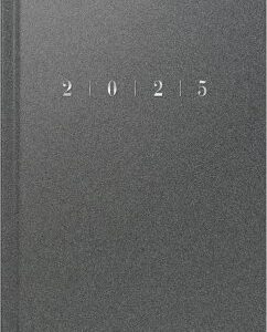 rido/idé 7023013805 Buchkalender Modell studioplan int. (2025)  2 Seiten = 1 Woche  168 × 240 mm  160 Seiten  Kunststoff-Einband Reflection  grau