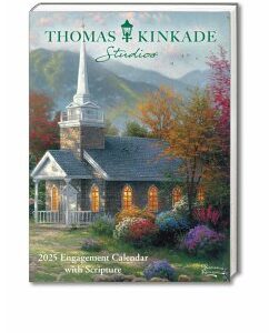 Thomas Kinkade: Engagement Calendar with Scripture 2025