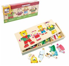 Bino 88016 - Familoso Ankleidepuzzle Bärenfamilie