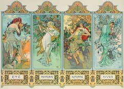 Eurographics 6000-0824 - Die vier Jahreszeiten von Alphonse Mucha